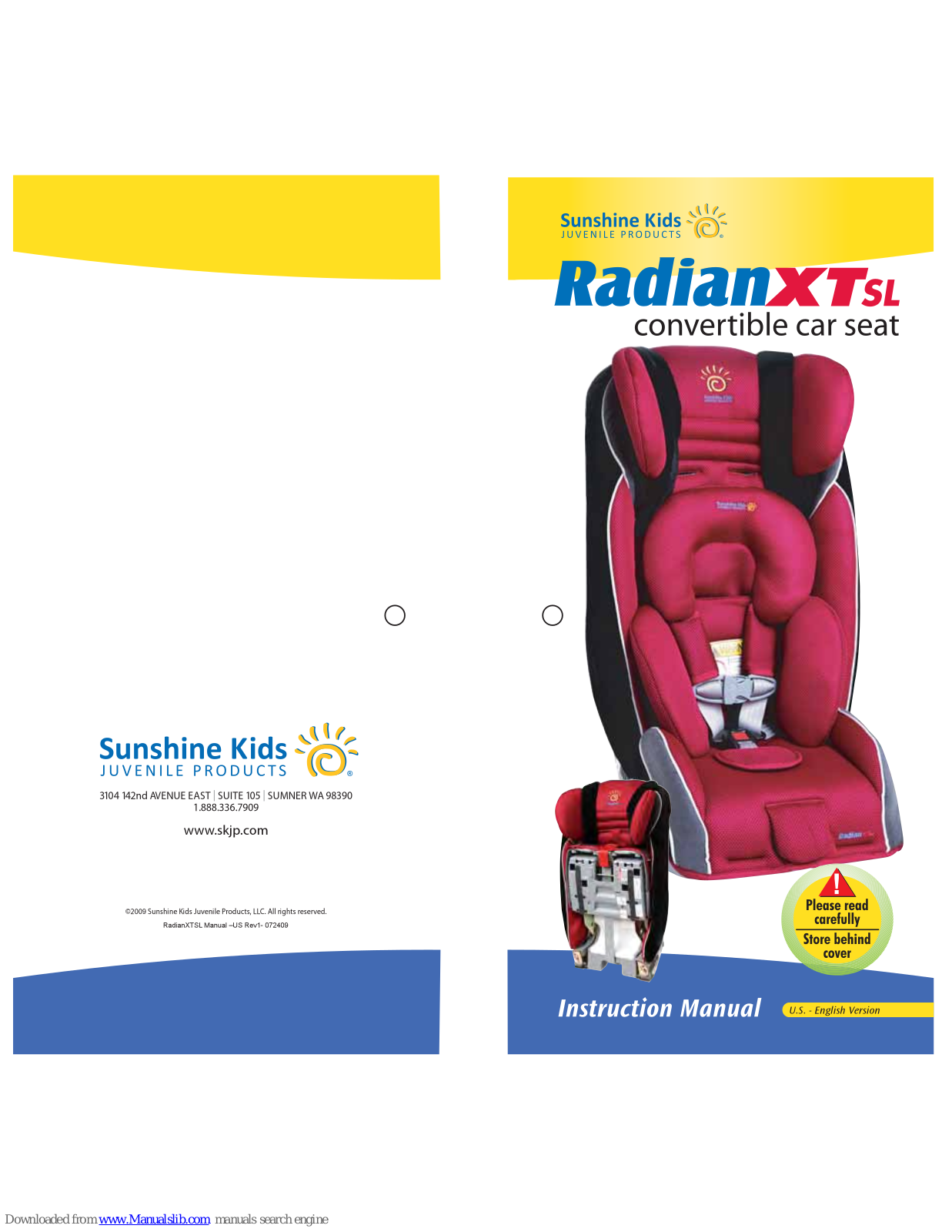 Sunshine Kids radianxtsl Instruction Manual