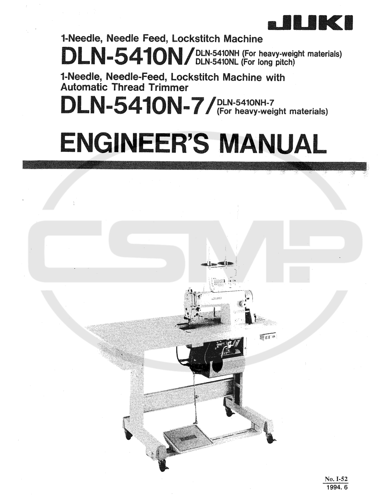 Juki DLN5410N7 Parts Book