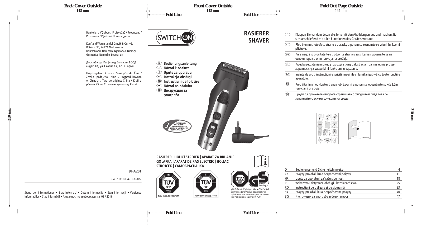 Switch On BT-A201 User Manual