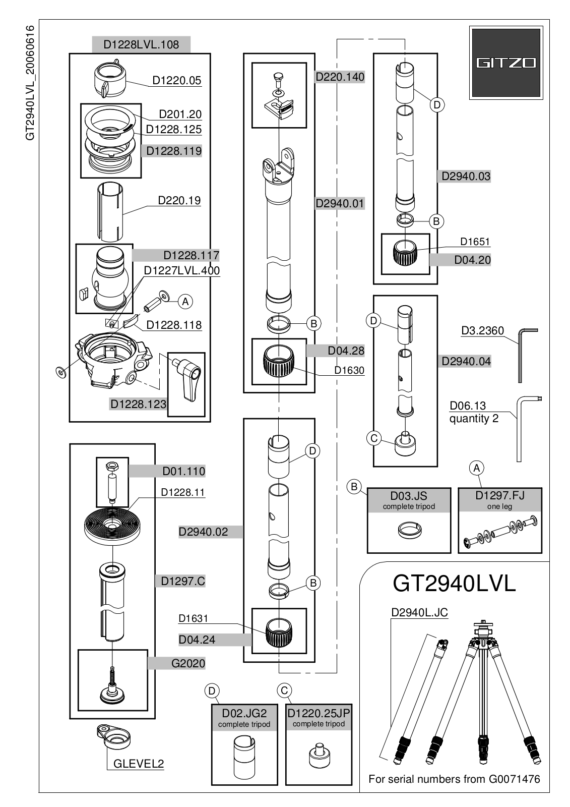 Gitzo GT2940LVL User Manual