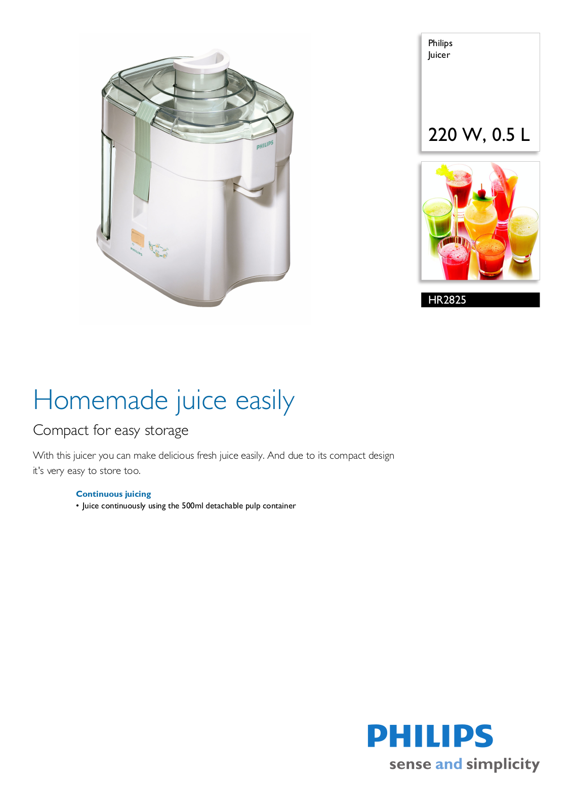 Philips HR2825/06 leaflet - ManualMachine.com