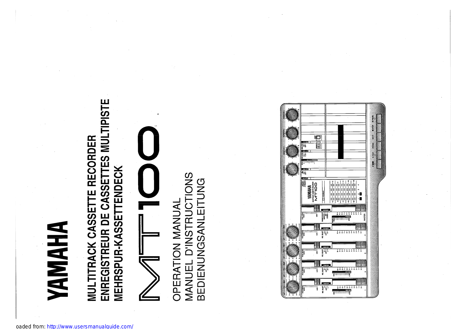 Yamaha Audio MT100 User Manual