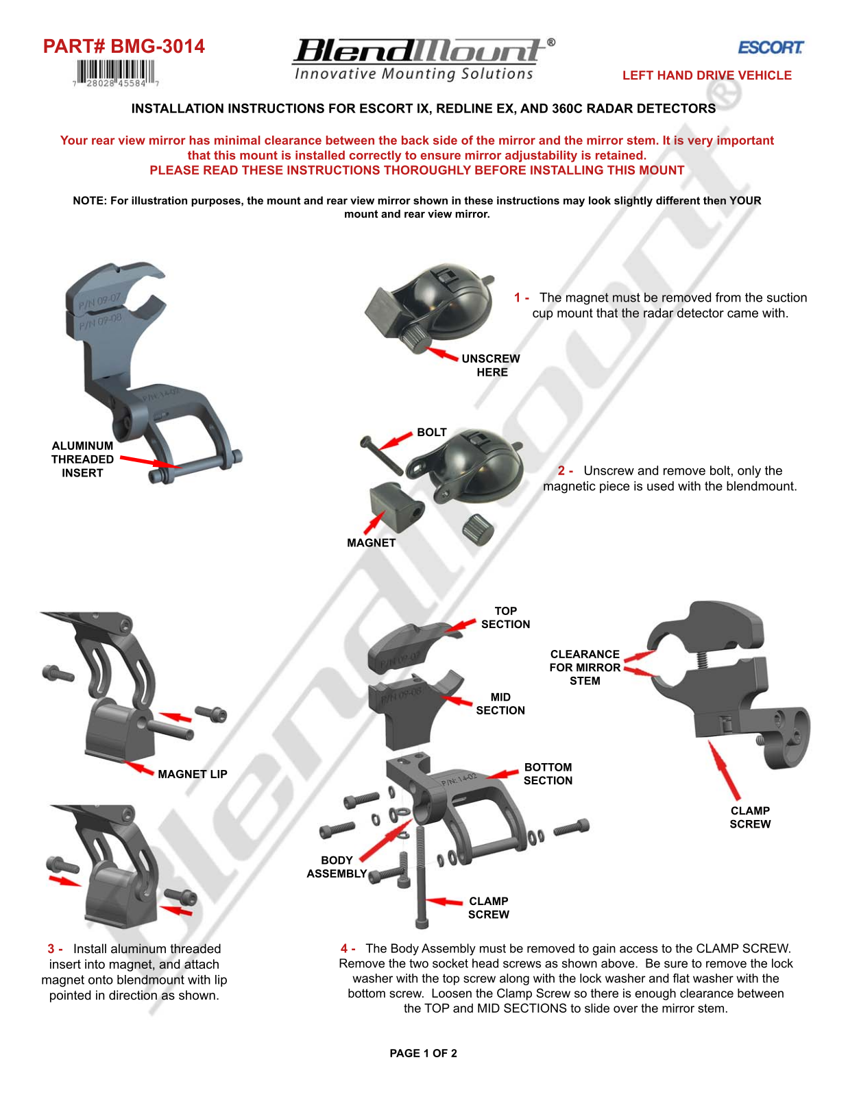 BlendMount BMG-3014 Instructions - ManualMachine.com