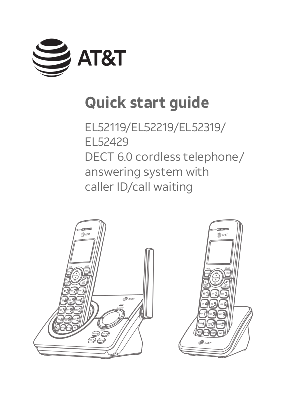 AT&T EL52119, EL52219, EL52319, EL52429 User Manual