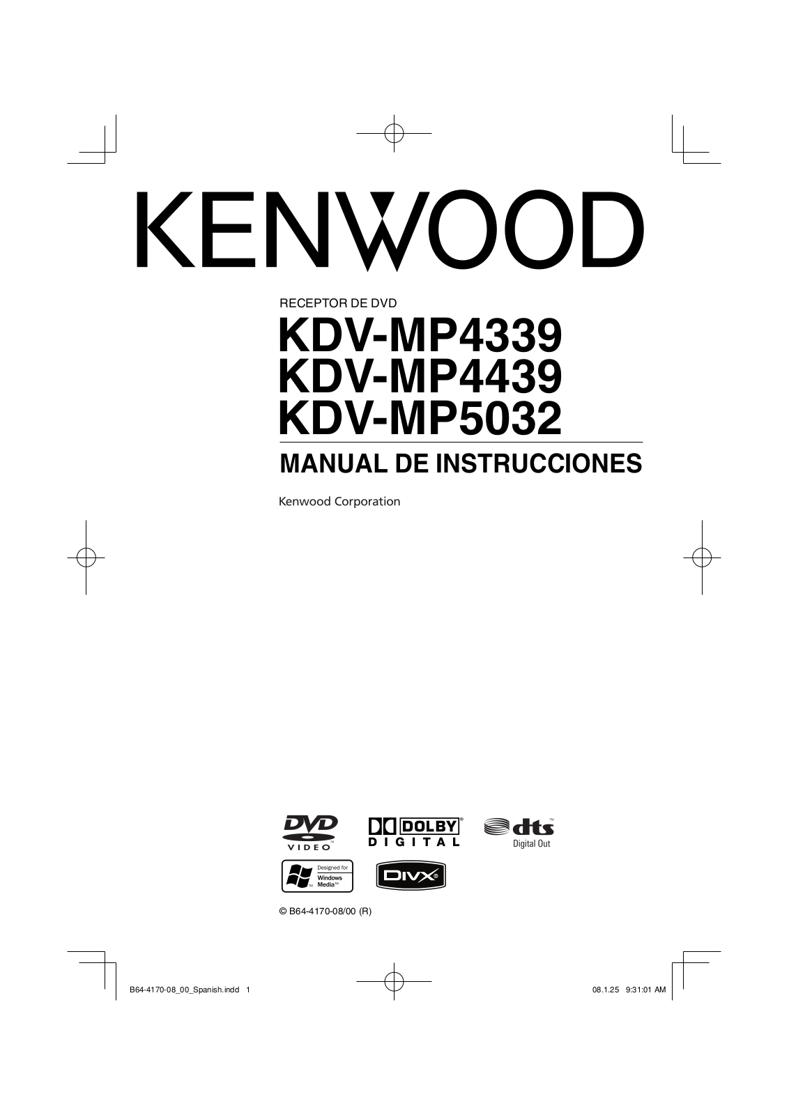 Kenwood KDV-MP4339, KDV-MP5032, KDV-MP4439 User Manual