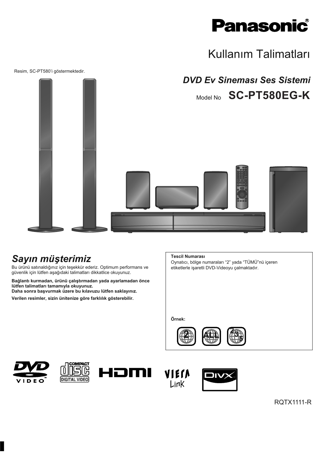 Panasonic SC-PT580EG-K User Manual