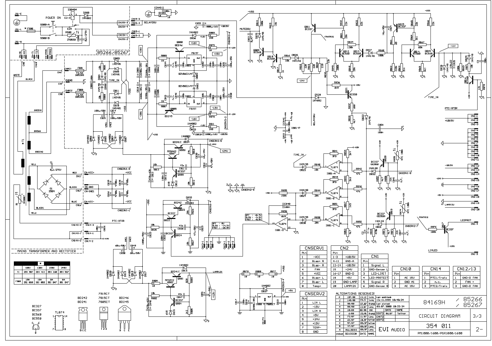 Dynacord PowerMate1000, PowerMate1600 Schematic