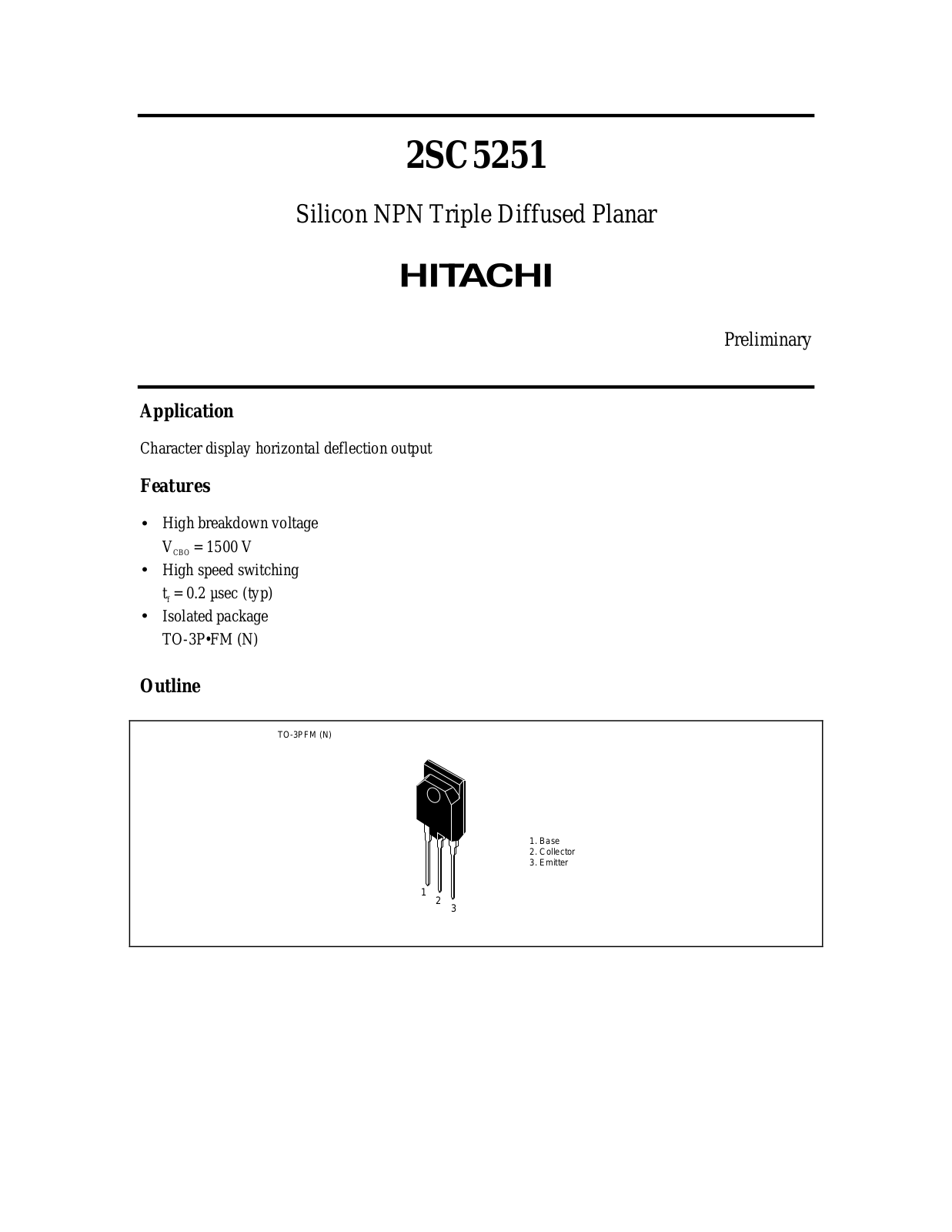 HIT 2SC5251 Datasheet