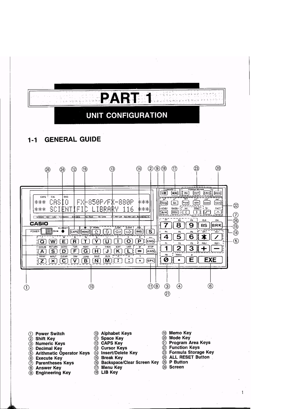 CASIO FX-880P User Manual