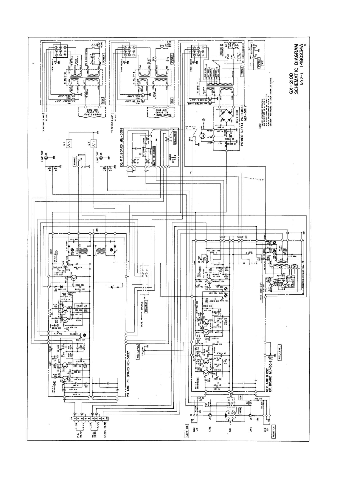 Akai GXC-210-D Schematic