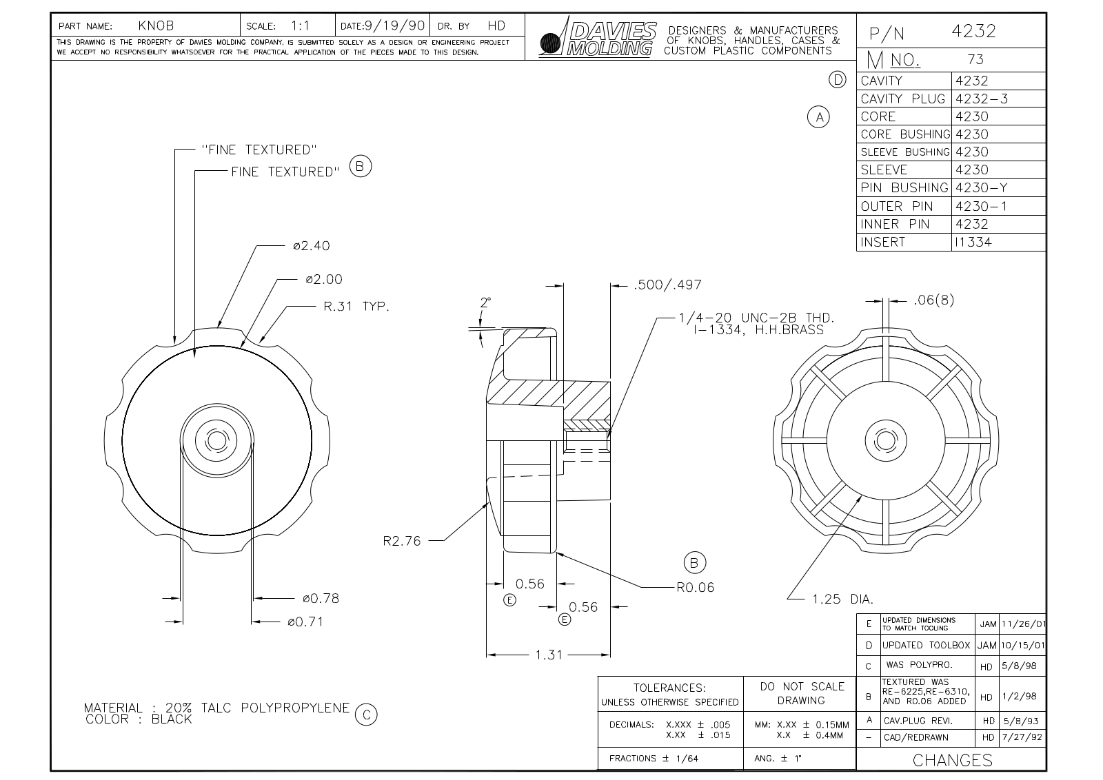 Davies Molding 4232-B Reference Drawing