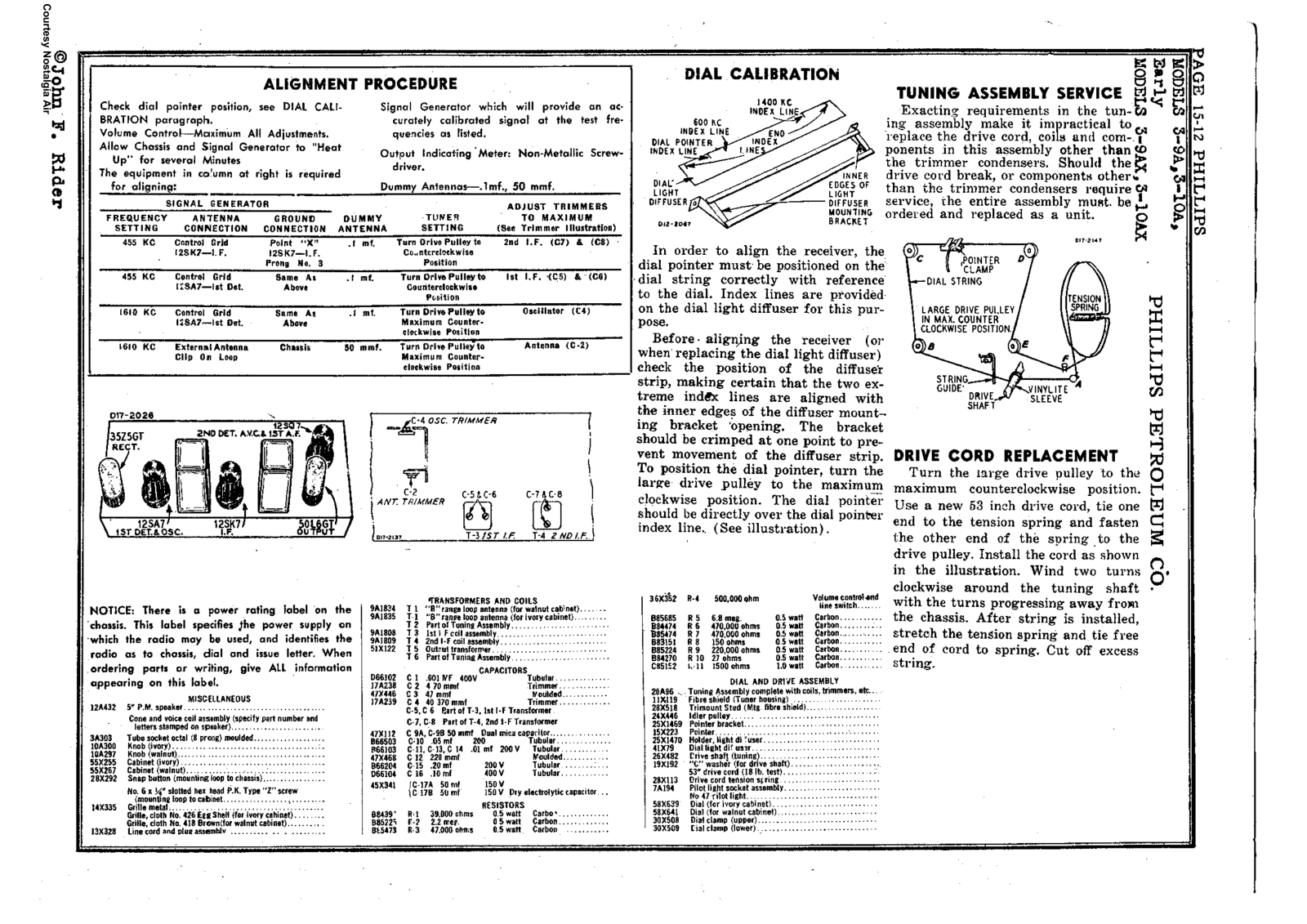 Phillips 3 9a, 3 10a schematic - ManualMachine.com