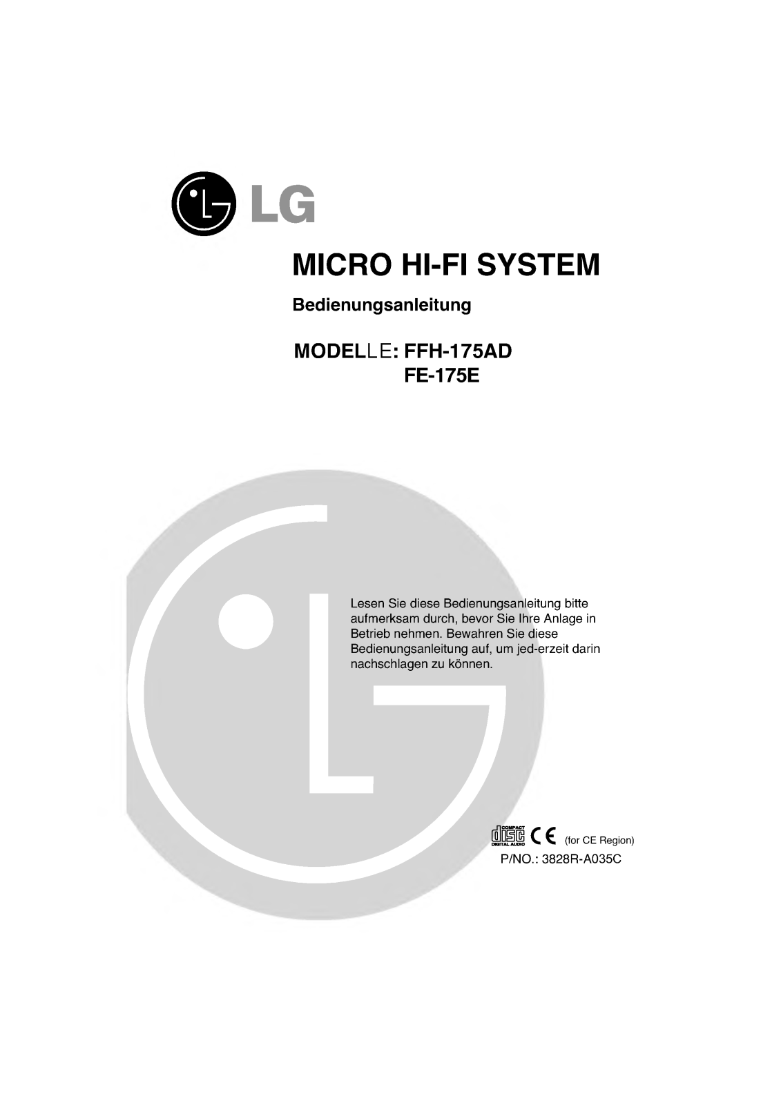 Lg FFH-175AD, FFH-175E User Manual