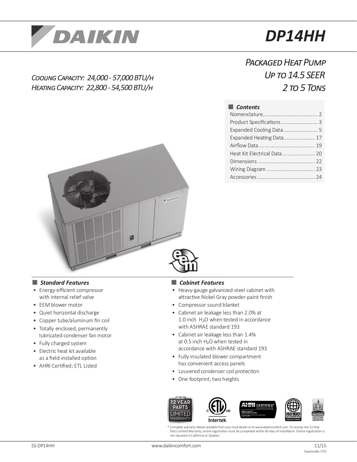 Goodman DP14HH2441A User Manual