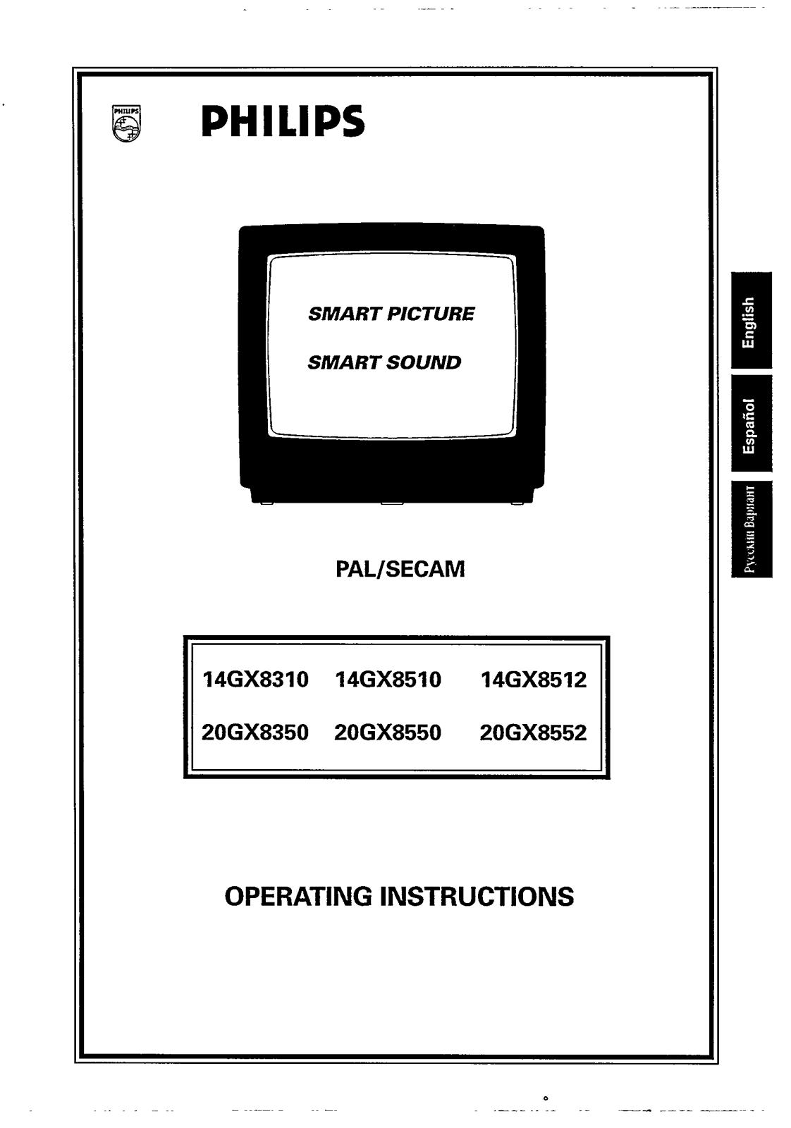 Philips 20gx8550 Operating instructions