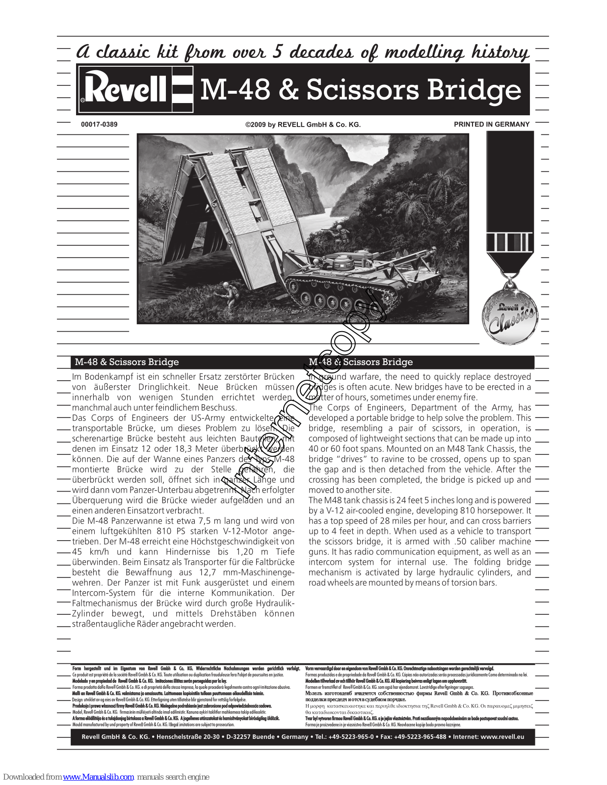 REVELL M-48 & Scissors Bridge Assembly Manual