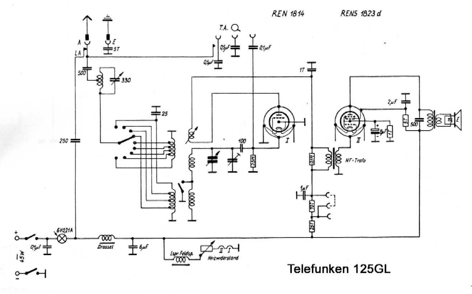 Telefunken 125-GL Schematic