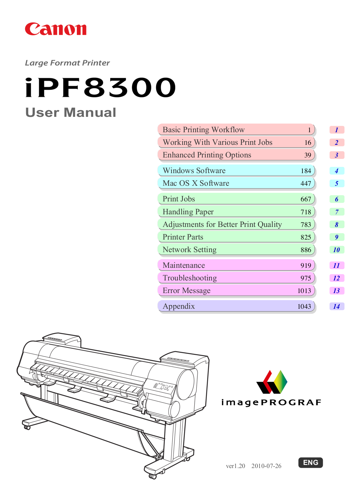 Canon IMAGEPROGRAF IPF8300 DATASHEET