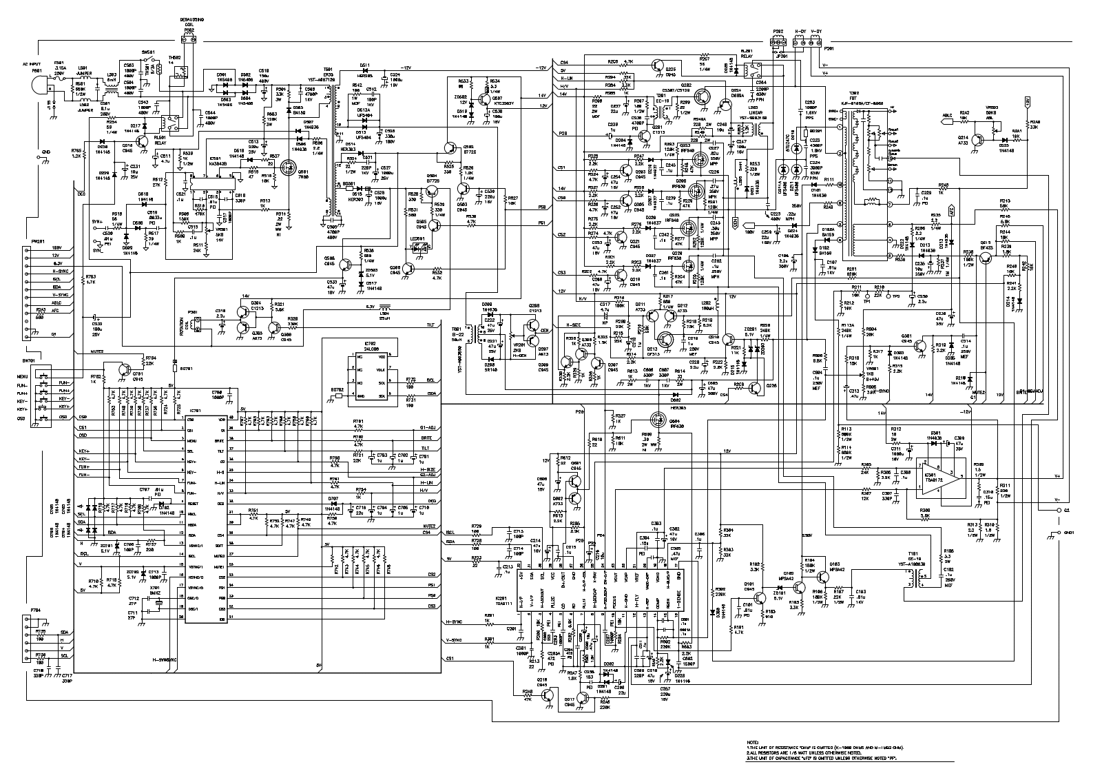 Rolsen 707, C708 Schematics