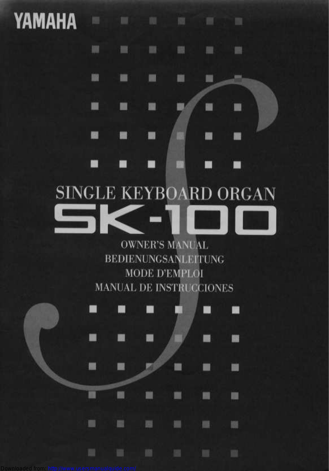 Yamaha Audio SK-100 User Manual