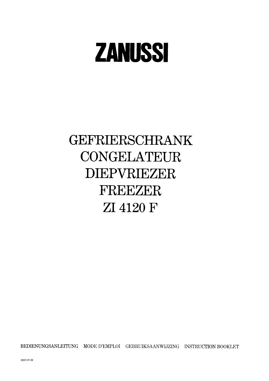 Zanussi ZI4120F User Manual