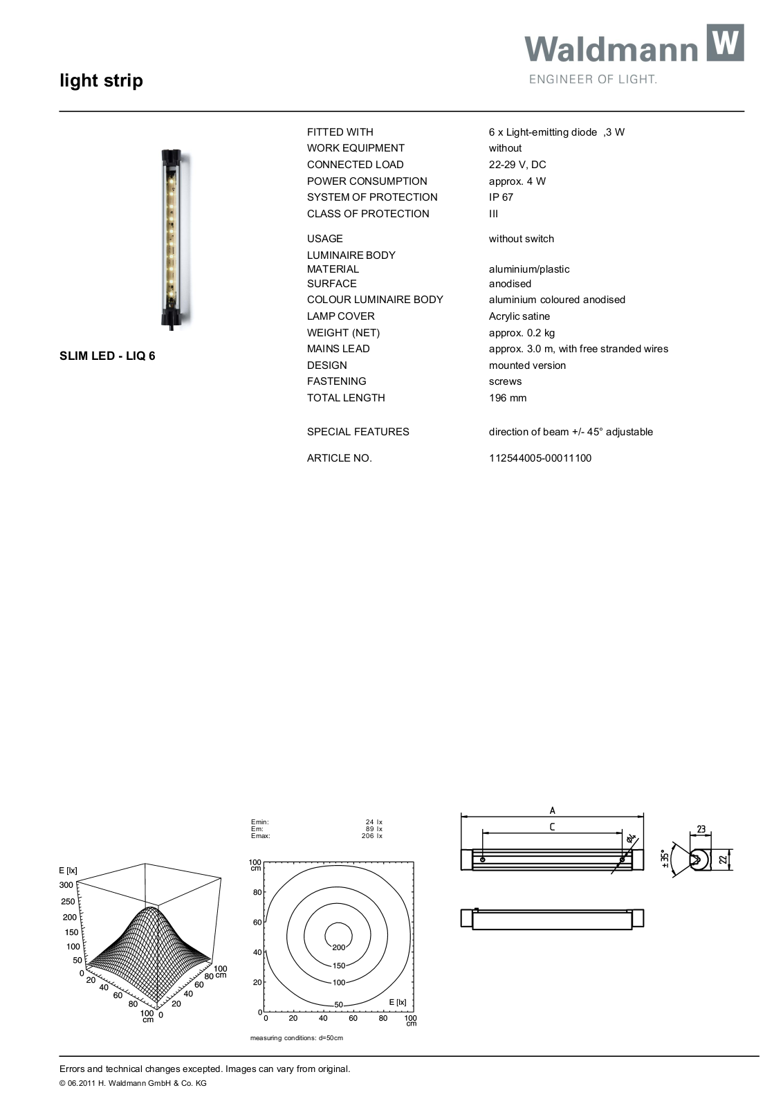 Waldmann 112544005-00011100 Information guide