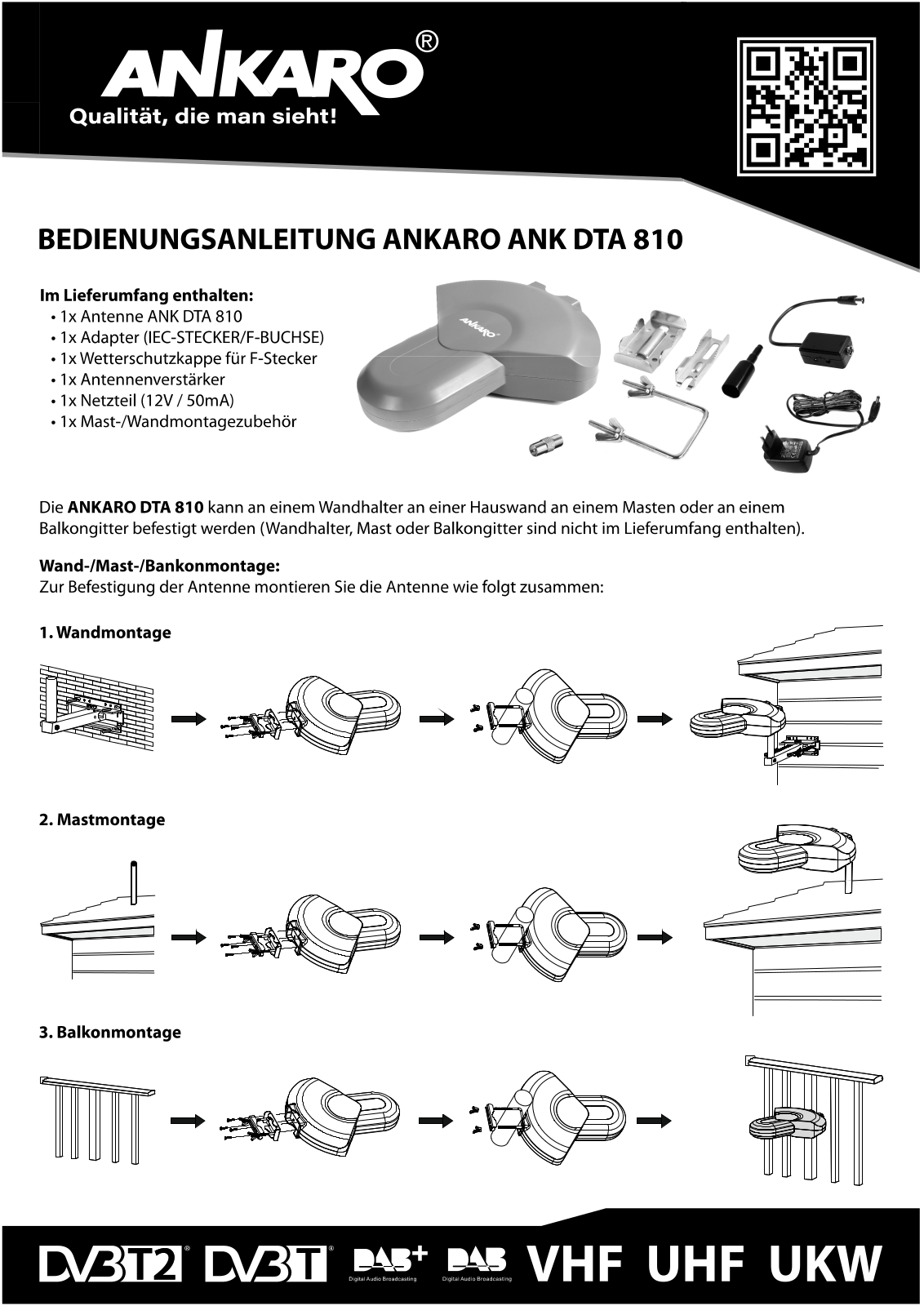 ANKARO ANK DTA 810 Instructions - ManualMachine.com