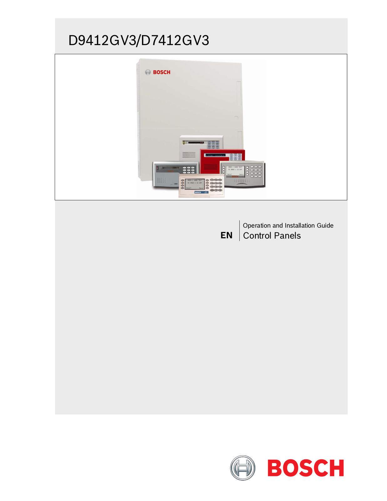 Bosch D9412GV3, D7412GV3 User Manual