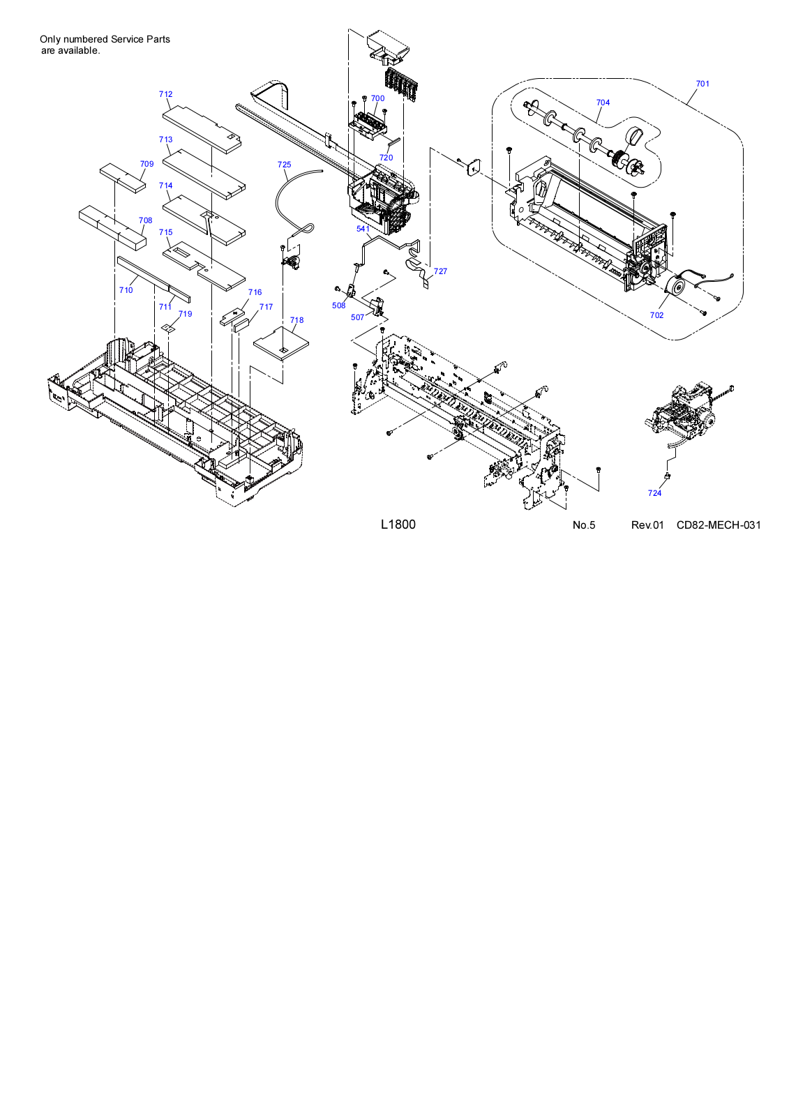 Epson L1800 Exploded Diagrams 5