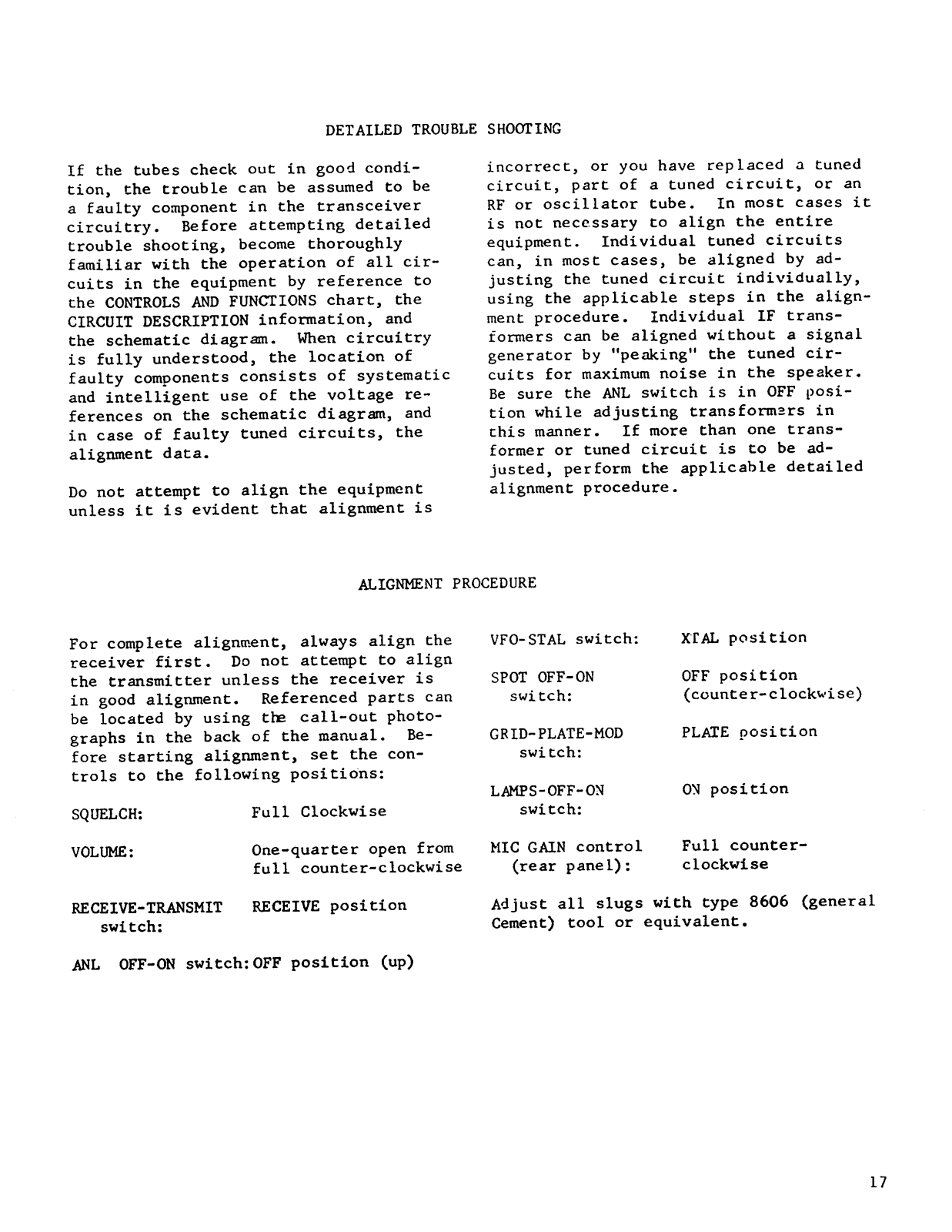 GONSET G-50 User Manual (PAGE 17)