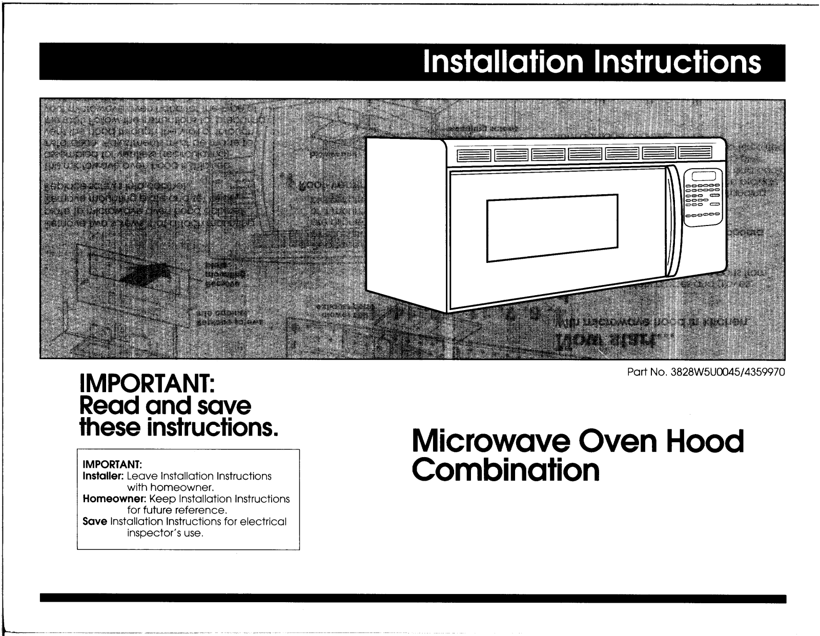 Whirlpool GH7155XHS, MH6150XHQ Installation Instructions