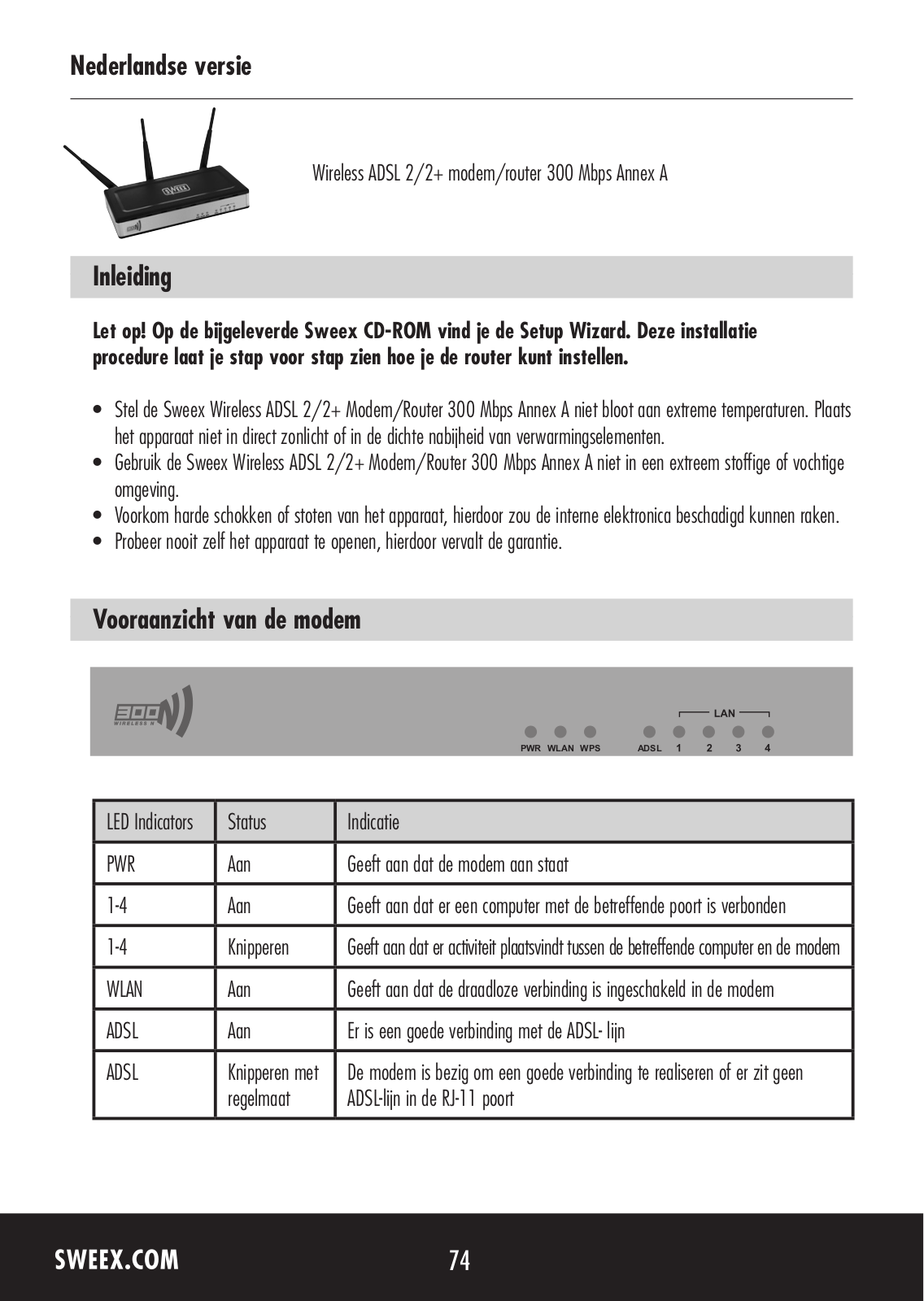 Sweex MO300 QUICK START GUIDE