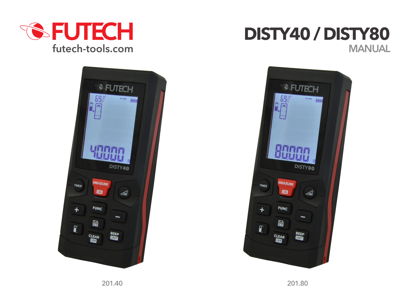 Futech DISTY40, 201.40, 201.80, DISTY80 User Manual