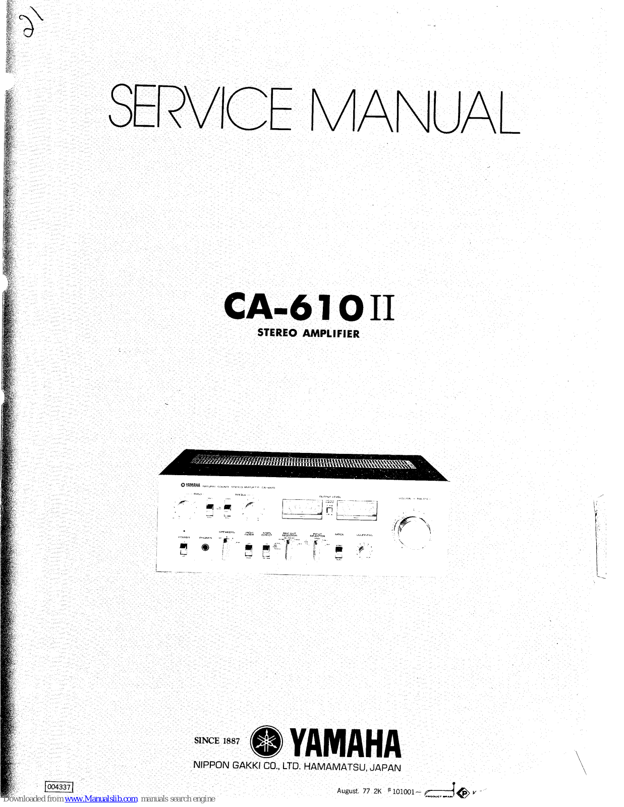 Yamaha CA-610 II Service Manual