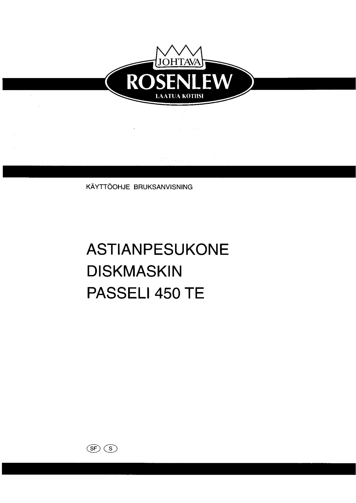 Rosenlew PASSELI 450TE User Manual