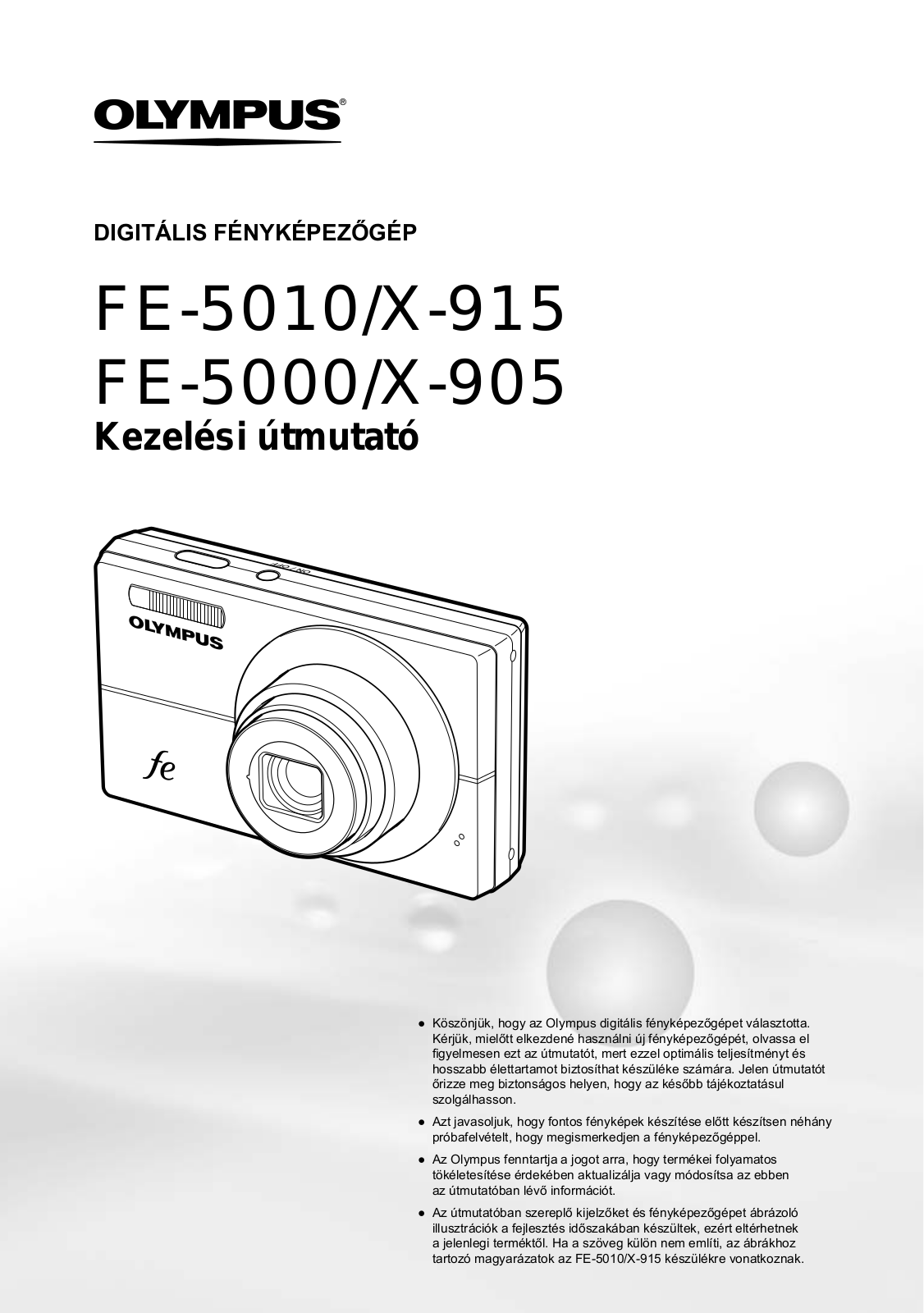 OLYMPUS FE-5000 User Manual