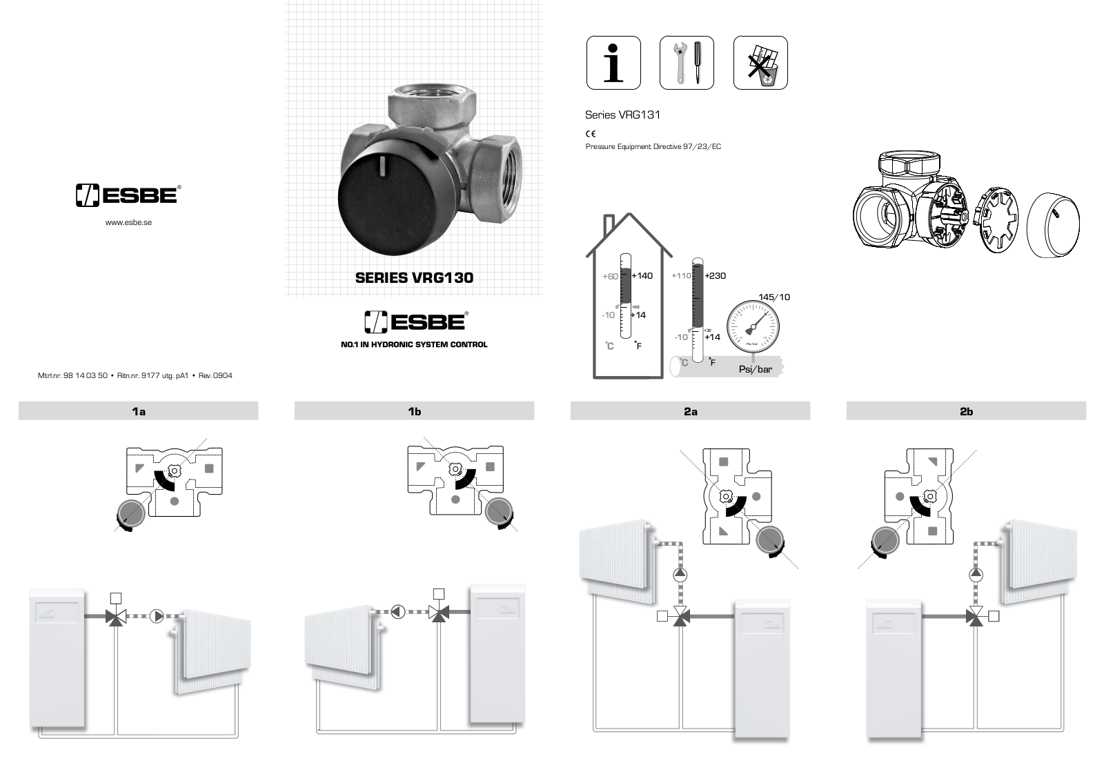 Danfoss VRG 130, VRG 131 Installation guide