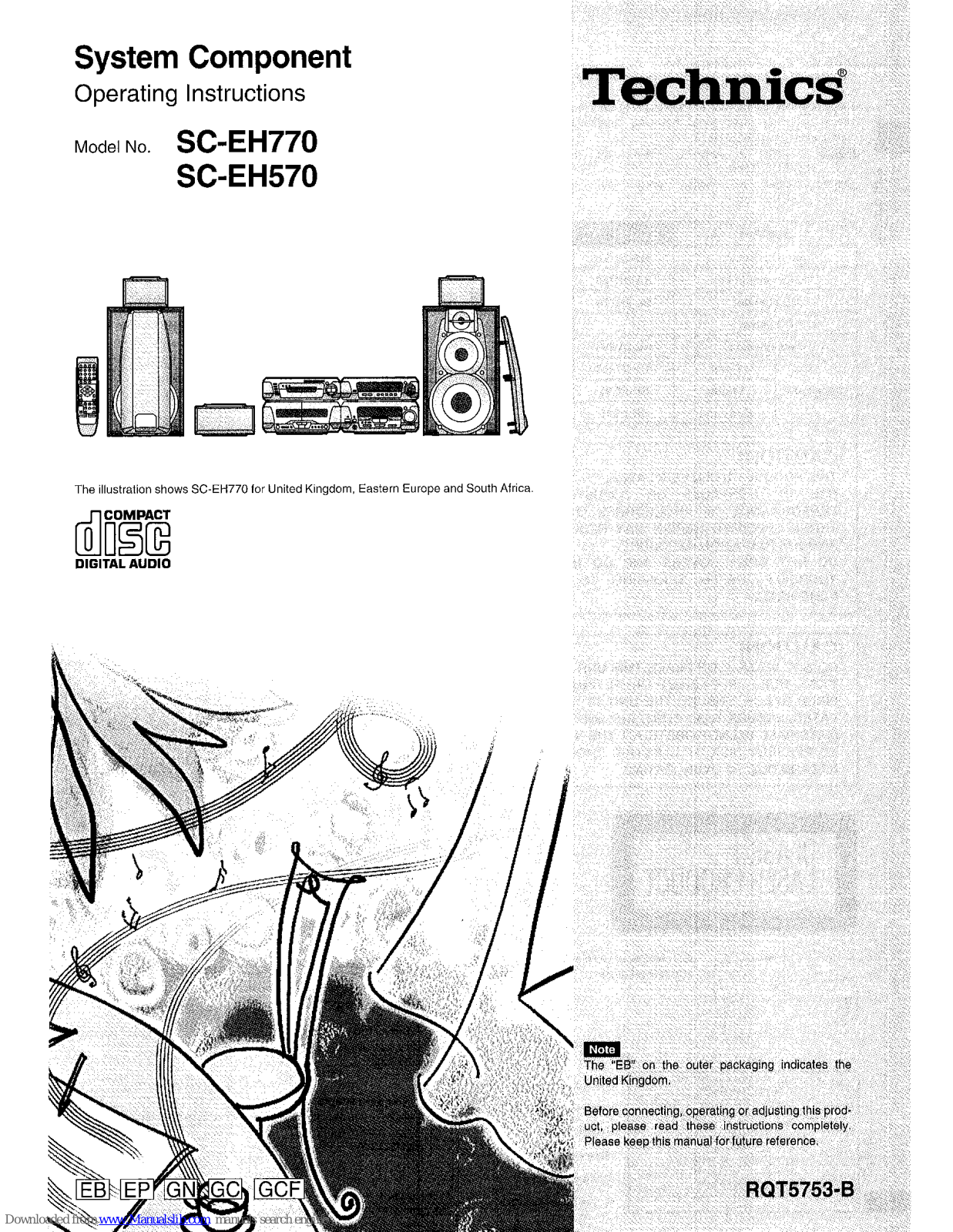 Technics SC-EH770, SC-EH570, SH-EH770, SH-EH570, SA-EH770 Operating Instrucktions