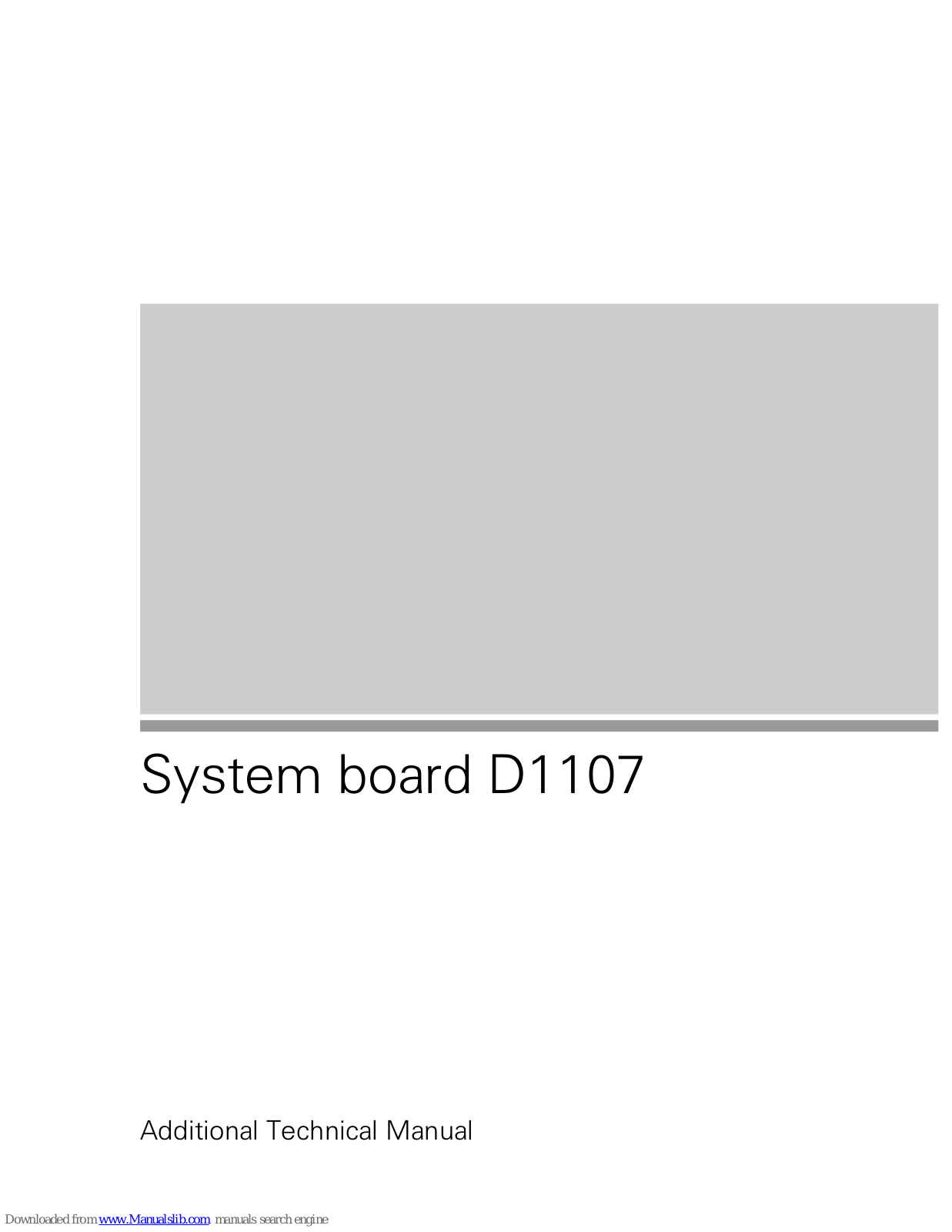 Siemens D1107, D1107-A, D1107-B Additional Technical Manual
