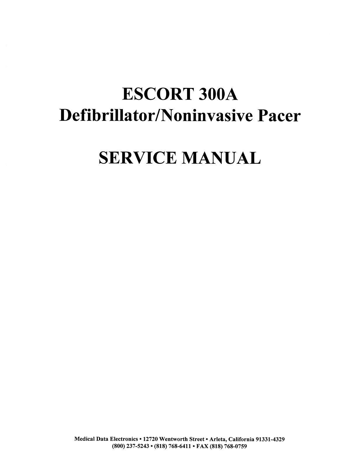 Medical Data ESCORT 300A User guide - ManualMachine.com