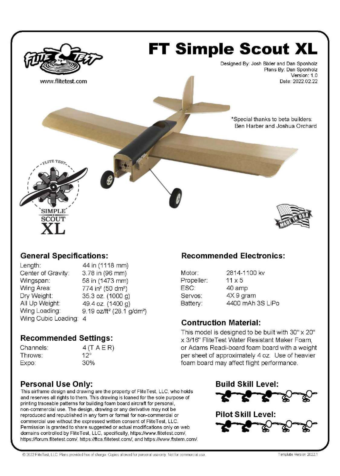 Flite Test Simple Scout XL User guide - ManualMachine.com