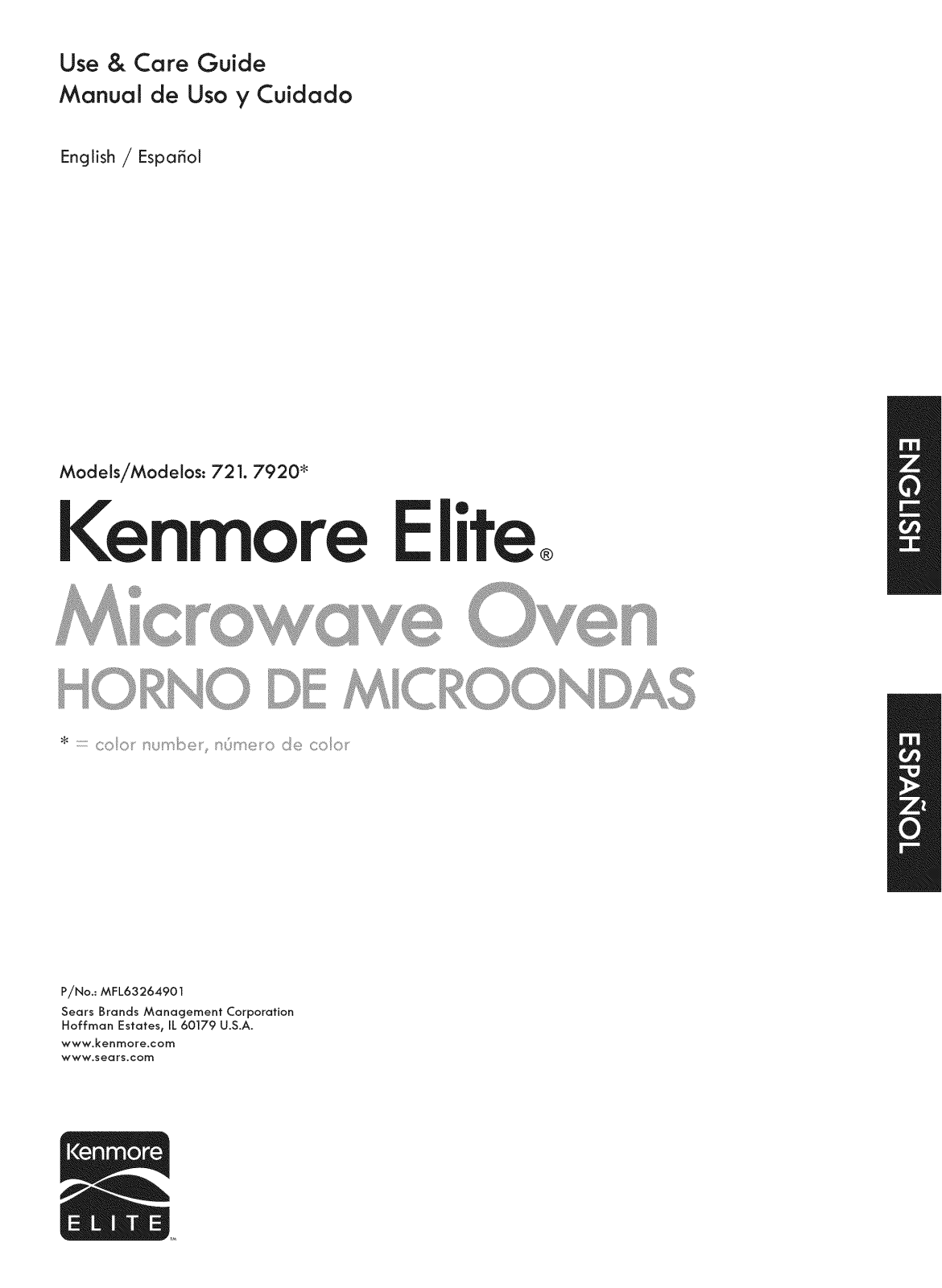 Kenmore Elite 72179202010, 72179203010, 72179209010 Owner’s Manual