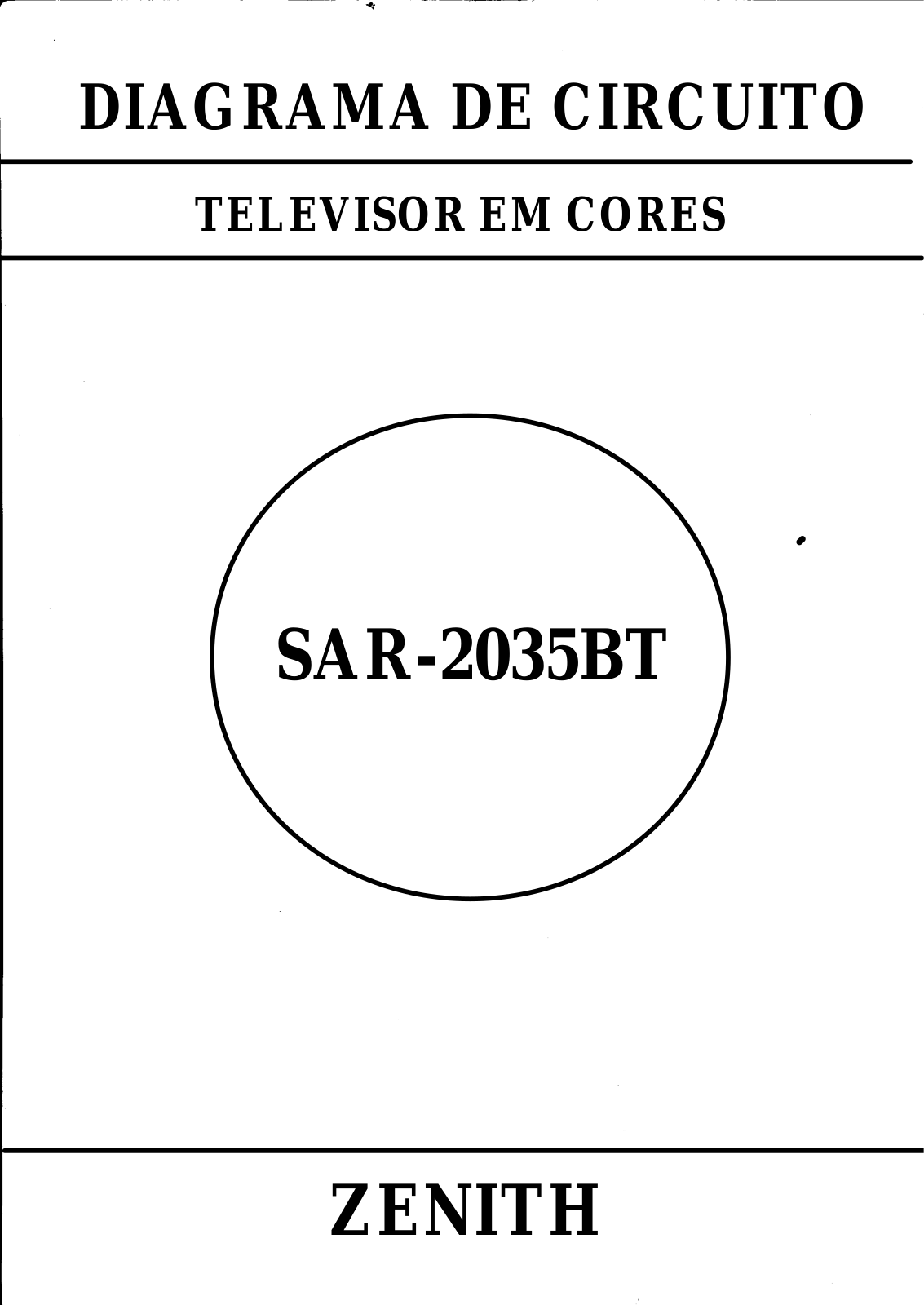 Zenith SAR-2035BT Schematic