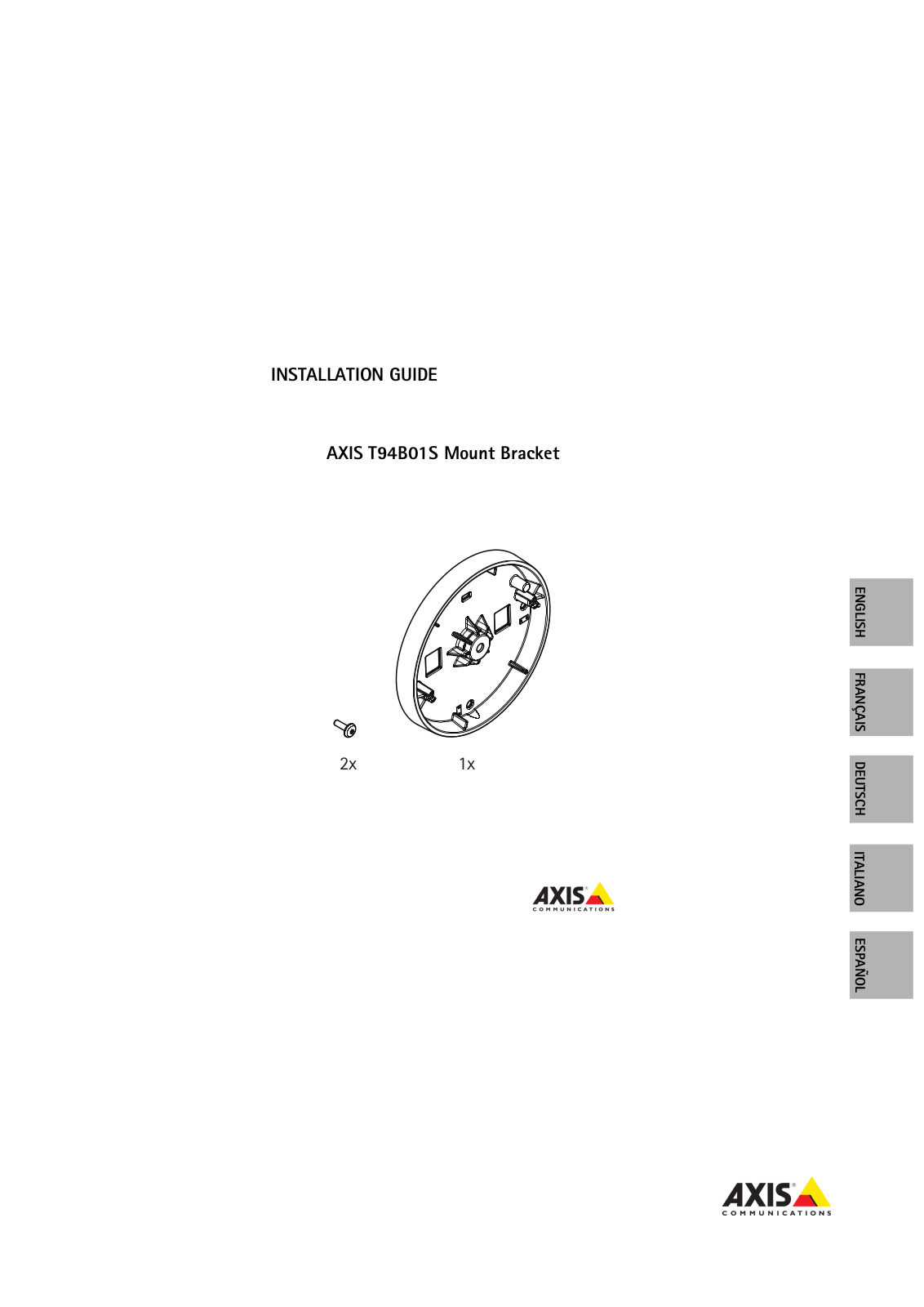 Axis T94B01S User Manual