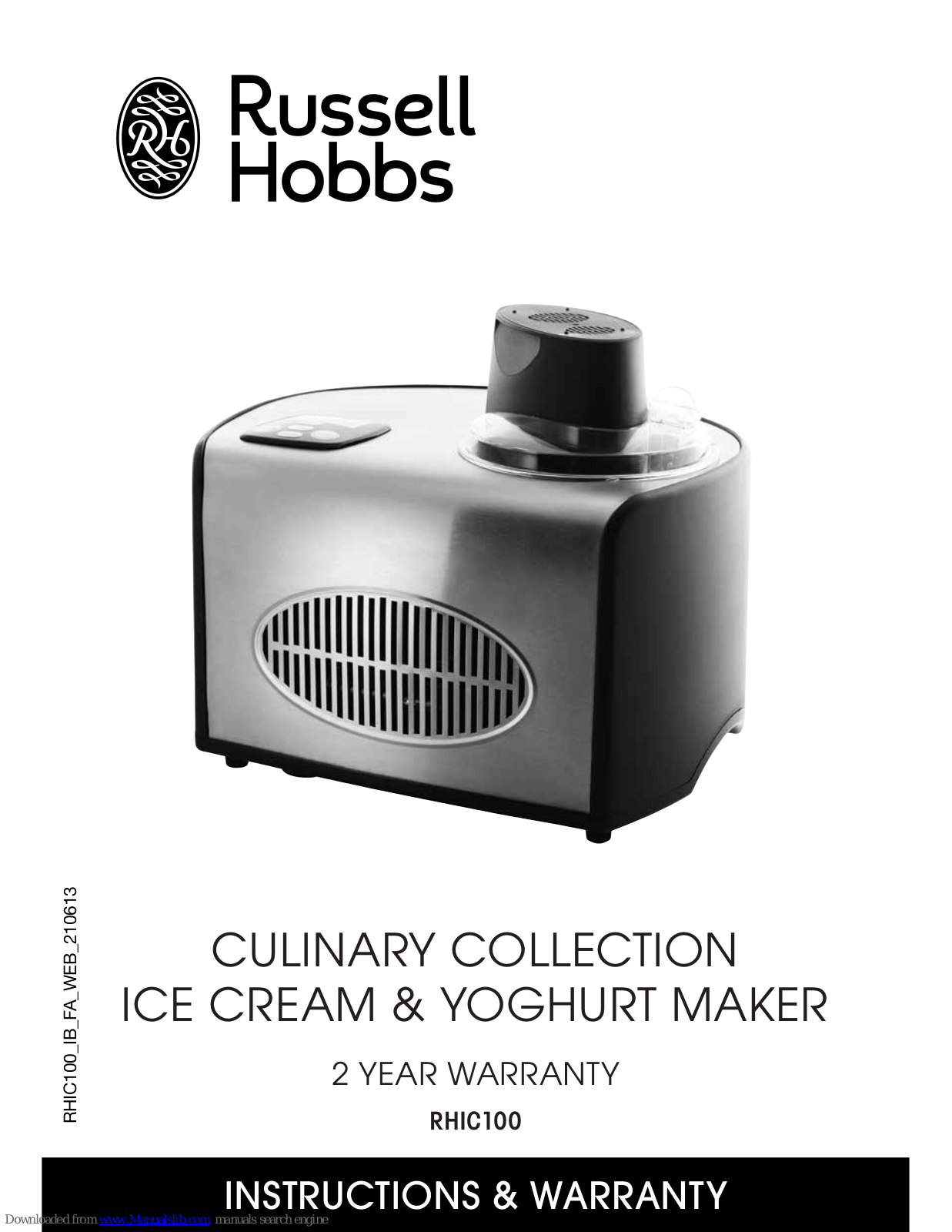 Russell Hobbs RHIC100 Instructions For Use Manual