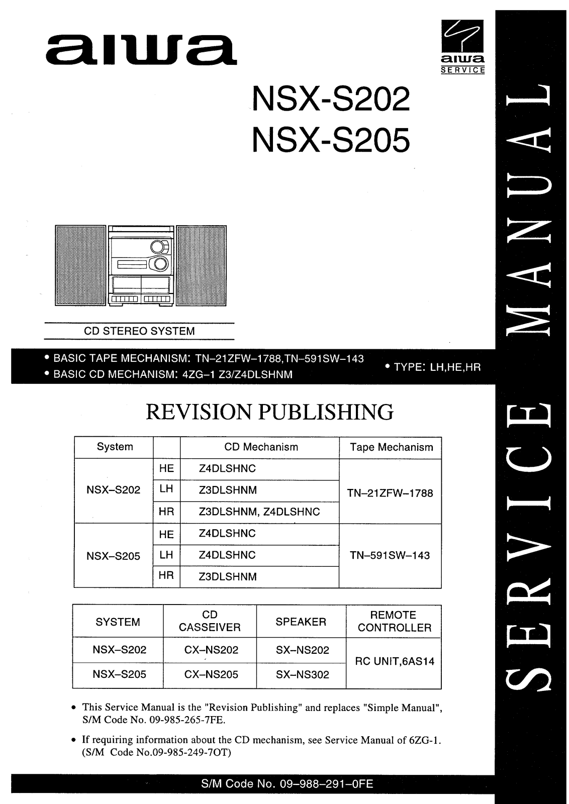 Aiwa NSX-S202, NSX-S205 Schematic