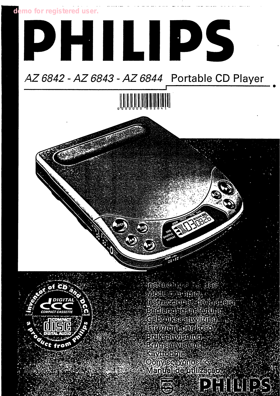 Philips AZ6844/05 User Manual