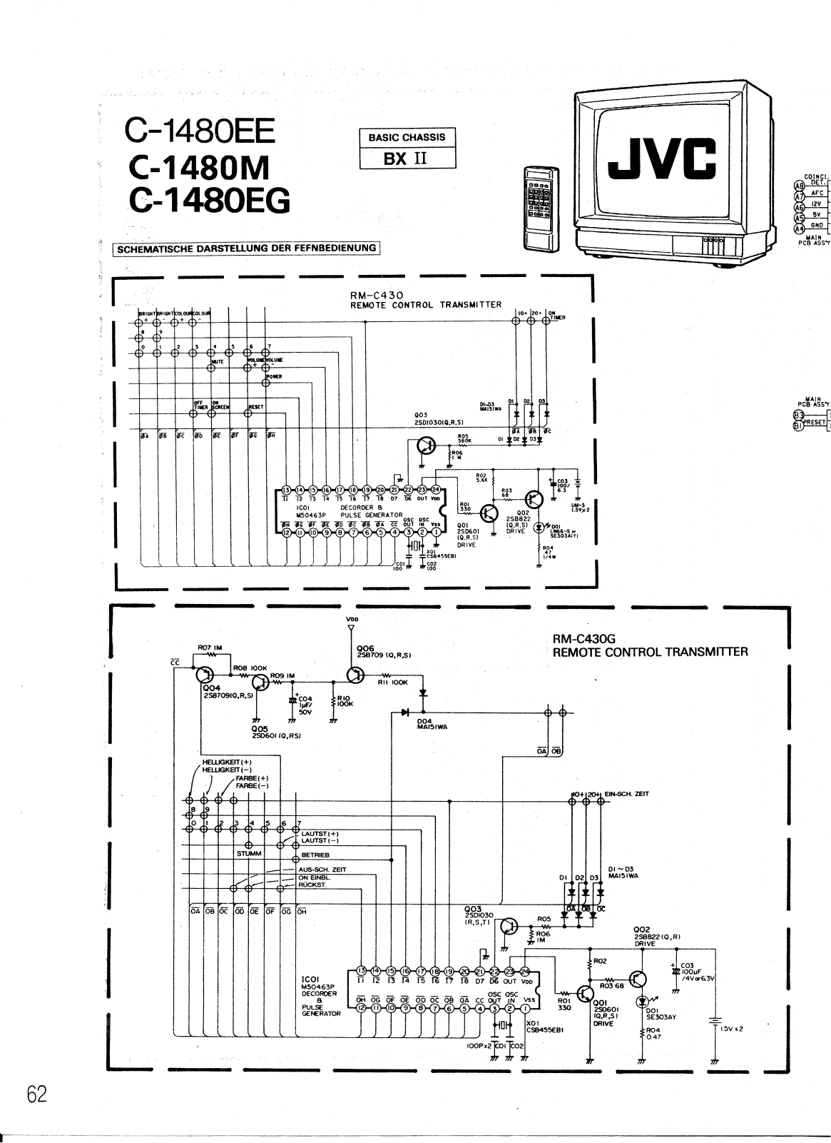 JVC C-1480EG, C-1480M, C-1480EE Cirquit Diagram