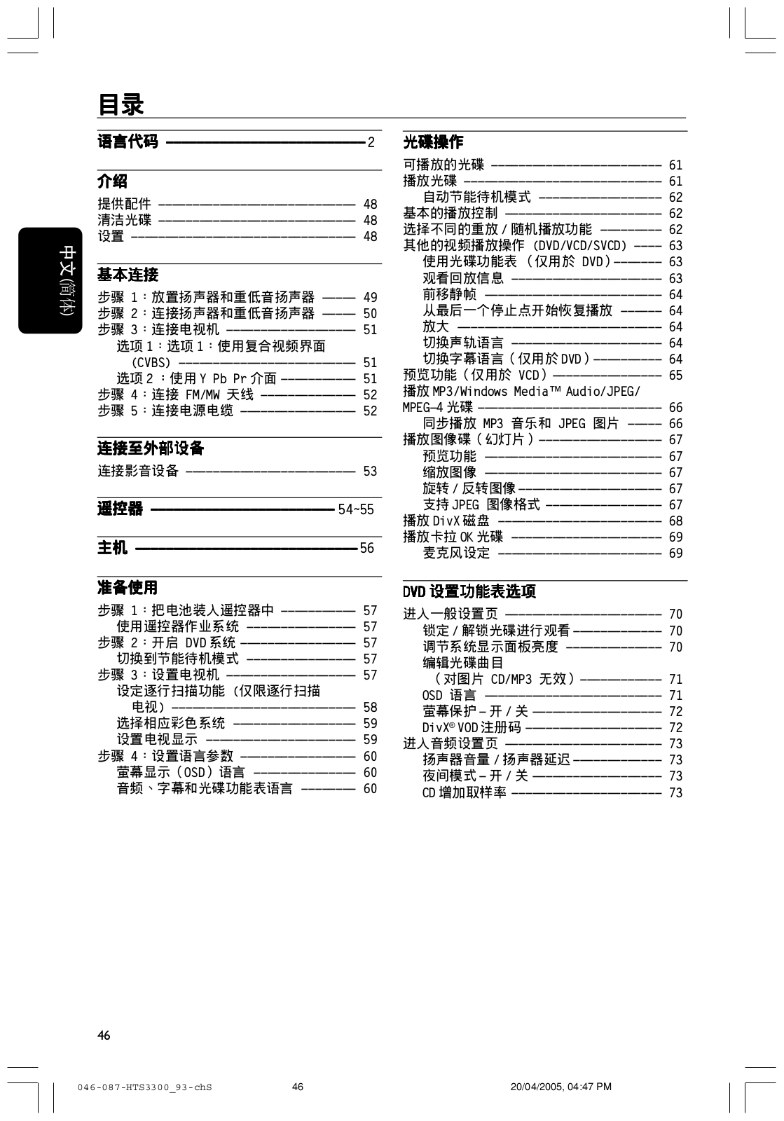 Philips HTS3300 User Manual