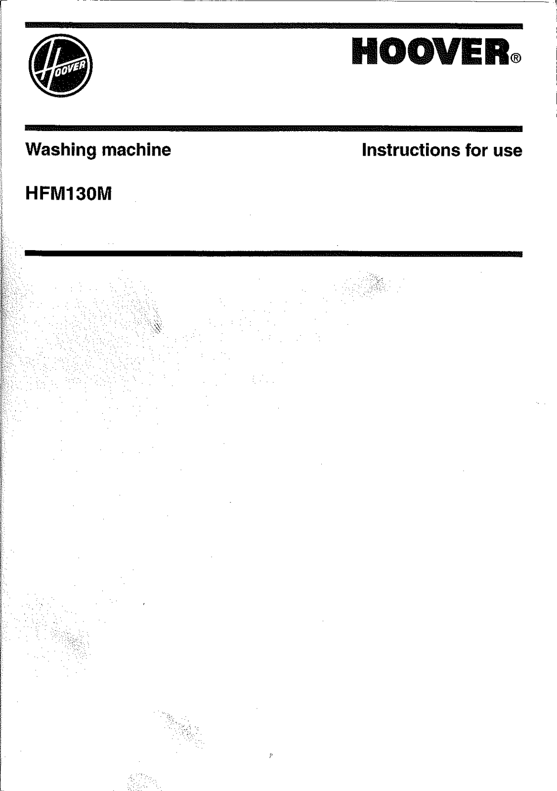 Hoover HFM130M User Manual